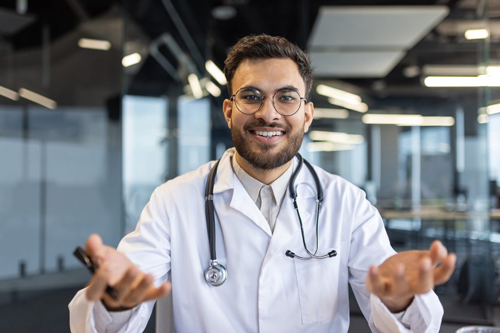 Industries We Serve 6 friendly doctor engaging in a video call from a mo 2025 03 25 13 42 05 utc